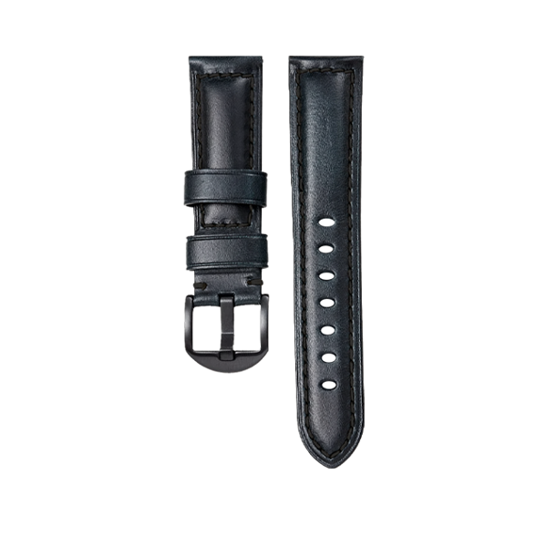 Kuzo Leather Watch Strap - Jett